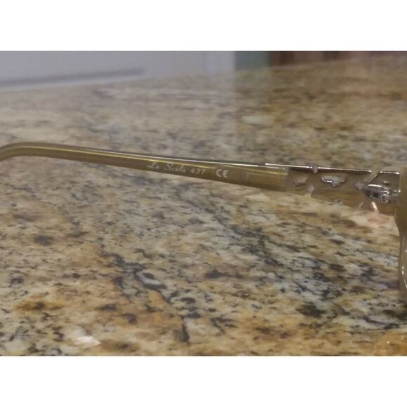 La Scala Womens Eyeglass Nice!!!!! 437 Brown Cream Bronze 52-16-135 - Picture 6 of 10